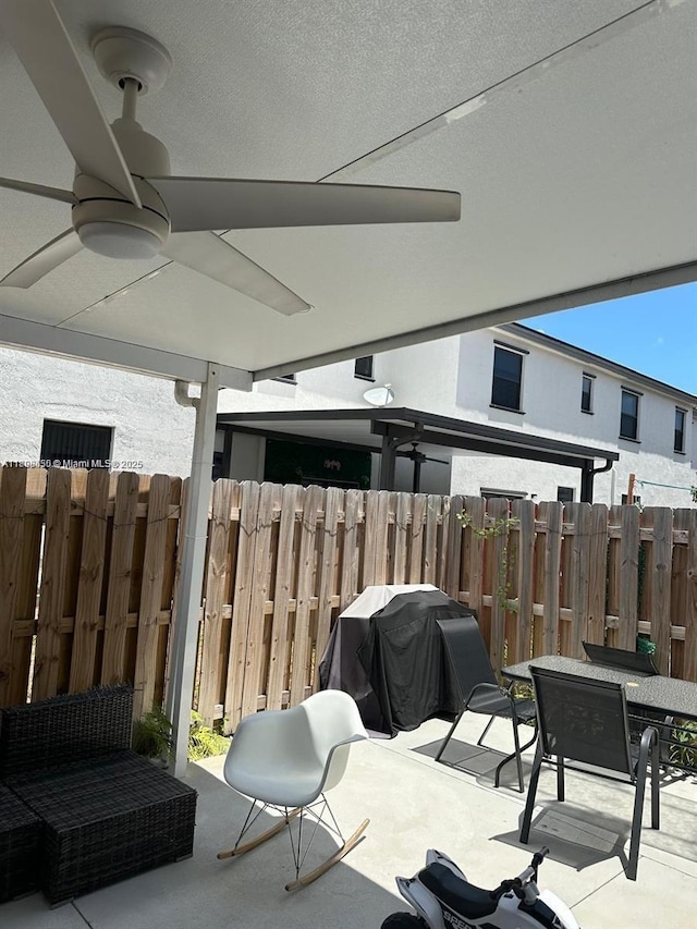 13383 SW 287th Ter, Homestead, FL 33033 - view of patio / terrace featuring outdoor dining area and a ceiling fan