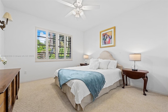 11034 Via, San Remo, Boynton Beach, FL 33437 - bedroom featuring carpet, baseboards, and ceiling fan