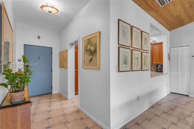 101 Ocean Lane Dr Unit 4012, Key Biscayne, FL 33149 - foyer with baseboards and wood ceiling