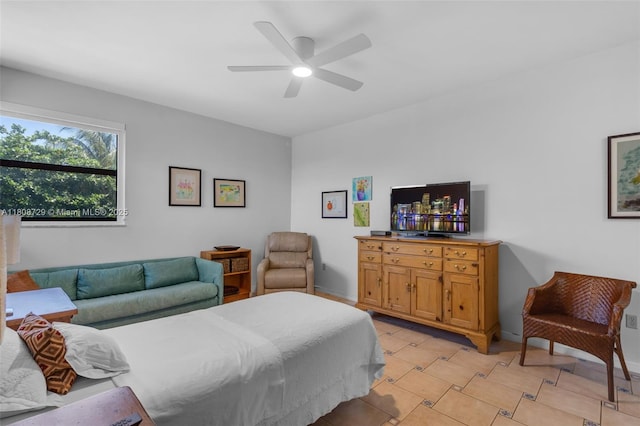 101 Ocean Lane Dr Unit 4012, Key Biscayne, FL 33149 - bedroom with baseboards and ceiling fan