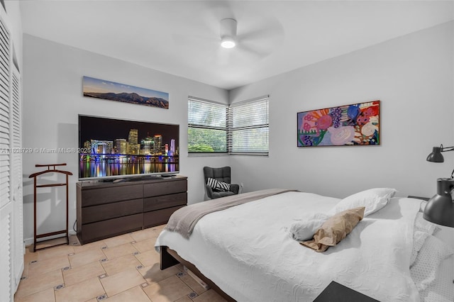 101 Ocean Lane Dr Unit 4012, Key Biscayne, FL 33149 - bedroom featuring ceiling fan and a closet