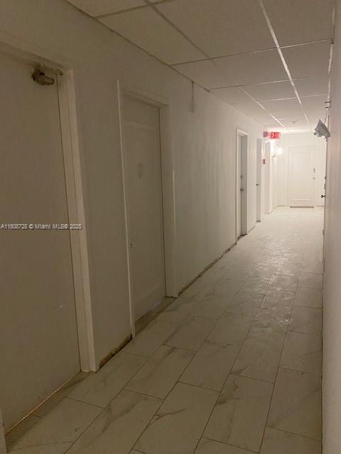 18061 Biscayne Blvd Unit Ph02, Aventura, FL 33160 - corridor with a paneled ceiling