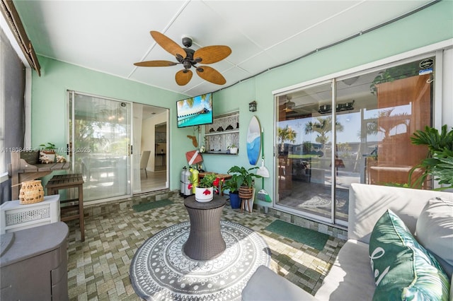 9362 NW 24th Pl, Sunrise, FL 33322 - sunroom / solarium with a ceiling fan