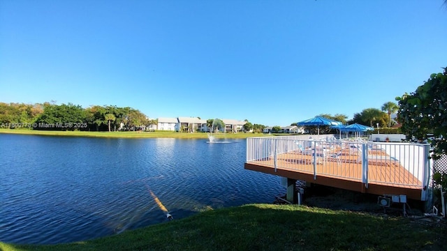 1025 Green Pine Blvd Unit B, West Palm Beach, FL 33409 - dock featuring a deck with water view