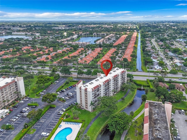 14475 Strathmore Ln Unit 305, Delray Beach, FL 33446 - aerial overview of property's location featuring a nearby body of water and apartment complex