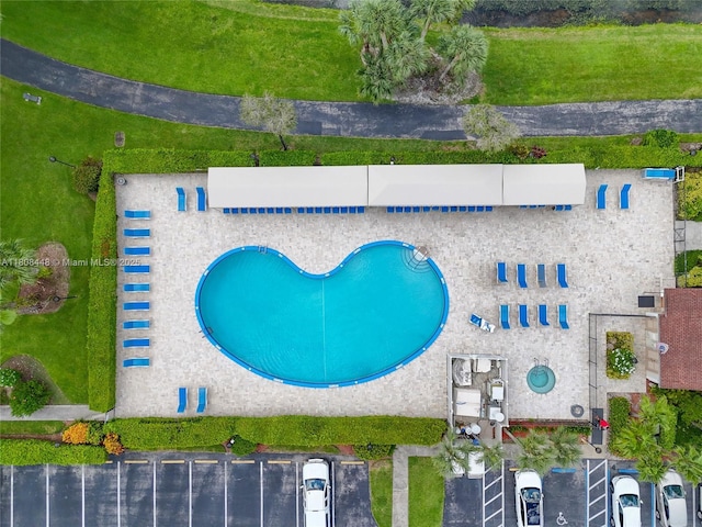 14475 Strathmore Ln Unit 305, Delray Beach, FL 33446 - aerial view of a pool area