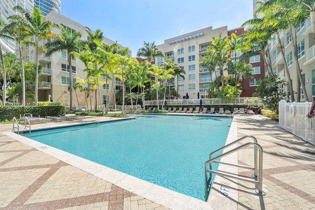 2001 Biscayne Blvd Unit 2308, Miami, FL 33137 - community pool with a patio