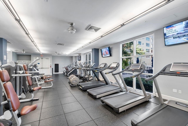 2001 Biscayne Blvd Unit 2308, Miami, FL 33137 - exercise room with baseboards