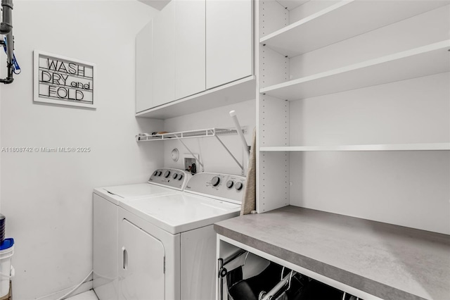 17612 SW 153rd Ave, Miami, FL 33187 - laundry area featuring cabinet space and independent washer and dryer
