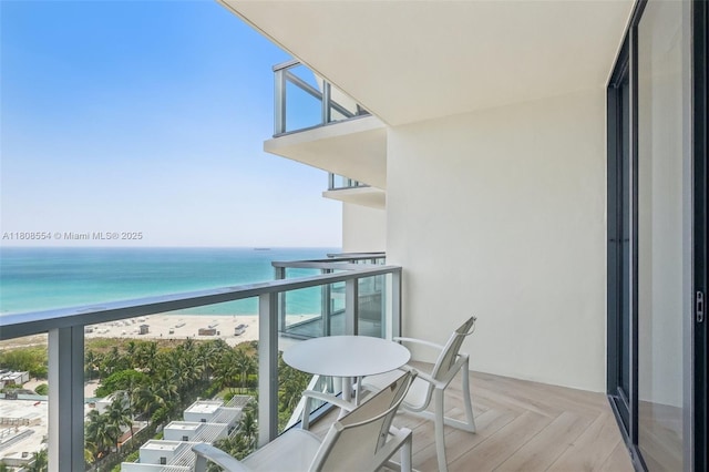 2201 Collins Ave Unit 1511, Miami Beach, FL 33139 - balcony featuring view of water and beach
