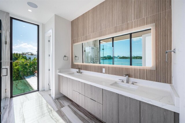 1351 Stillwater Dr, Miami Beach, FL 33141 - bathroom featuring double vanity