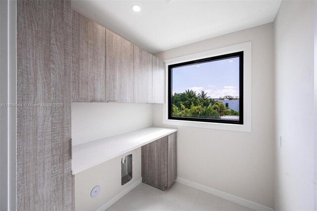 1351 Stillwater Dr, Miami Beach, FL 33141 - unfurnished office featuring baseboards and recessed lighting