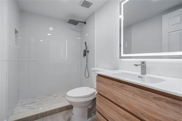 3361 NW 47th Ter Unit 329, Lauderdale Lakes, FL 33319 - bathroom with toilet, walk in shower, and vanity