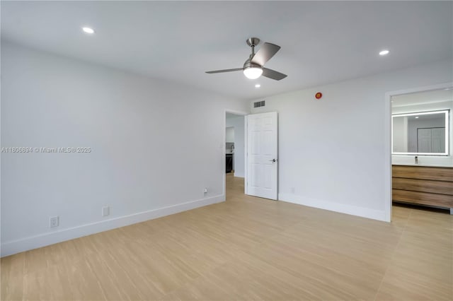 3361 NW 47th Ter Unit 329, Lauderdale Lakes, FL 33319 - unfurnished room with ceiling fan, baseboards, and recessed lighting