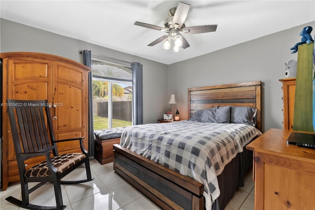 17833 SW 149th Pl, Miami, FL 33187 - bedroom featuring light tile patterned flooring and a ceiling fan