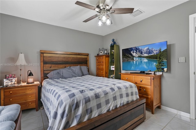 17833 SW 149th Pl, Miami, FL 33187 - bedroom featuring light tile patterned floors and a ceiling fan