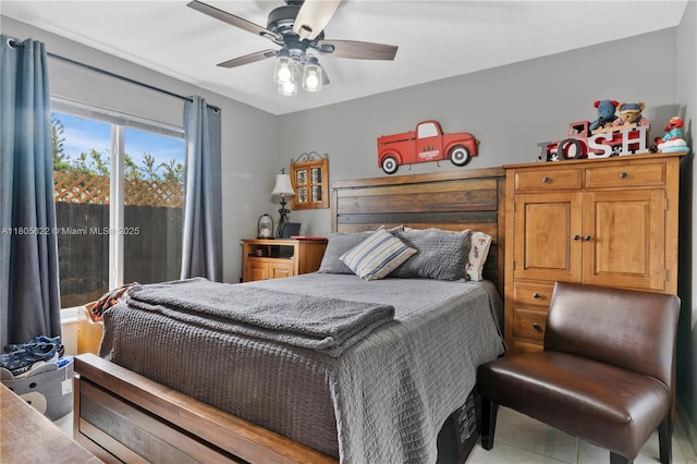17833 SW 149th Pl, Miami, FL 33187 - bedroom with tile patterned floors and ceiling fan