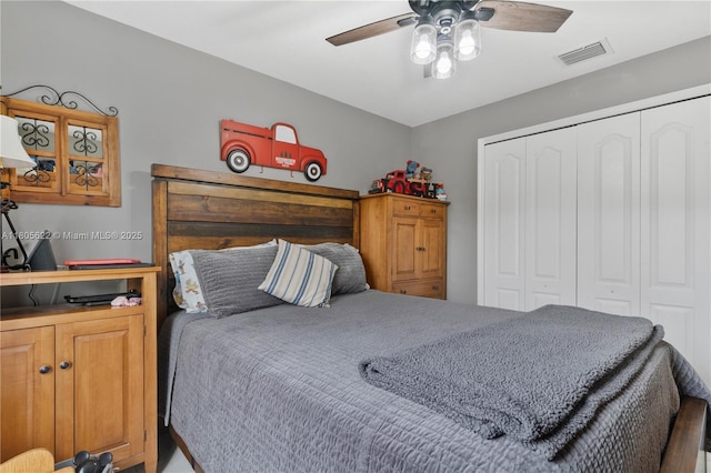 17833 SW 149th Pl, Miami, FL 33187 - bedroom with a closet and ceiling fan