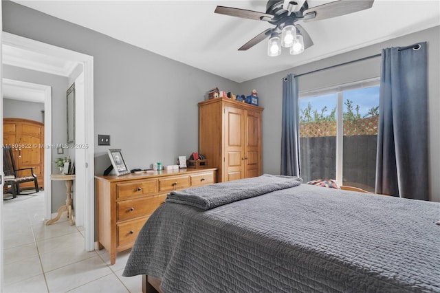 17833 SW 149th Pl, Miami, FL 33187 - bedroom featuring light tile patterned flooring and a ceiling fan