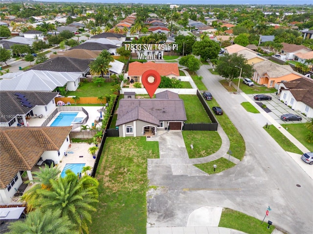17833 SW 149th Pl, Miami, FL 33187 - aerial view of residential area featuring a pool