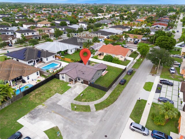 17833 SW 149th Pl, Miami, FL 33187 - aerial view of residential area featuring a pool area