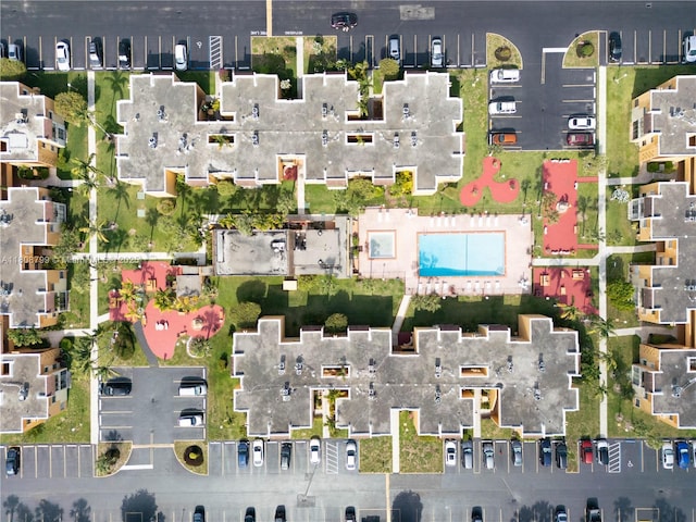 9300 W Flagler St Unit 112D, Miami, FL 33174 - aerial view of property and surrounding area featuring a pool