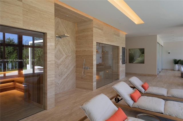 16385 Biscayne Blvd Unit 3217, North Miami Beach, FL 33160 - full bathroom with tiled shower and french doors