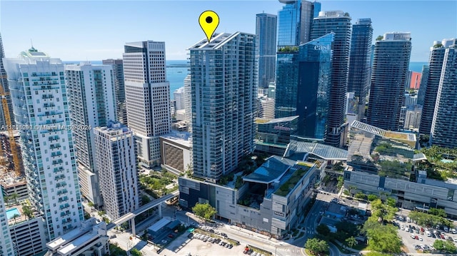 68 SE 6th St Unit 1403, Miami, FL 33131 - city view with a large body of water