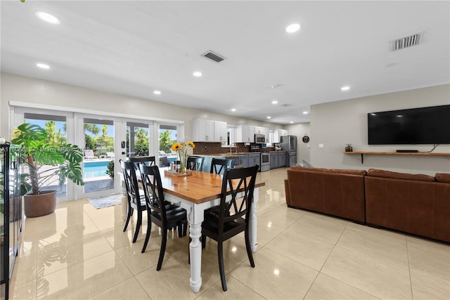 19525 SW 272nd St, Homestead, FL 33031 - dining room featuring recessed lighting and light tile patterned floors