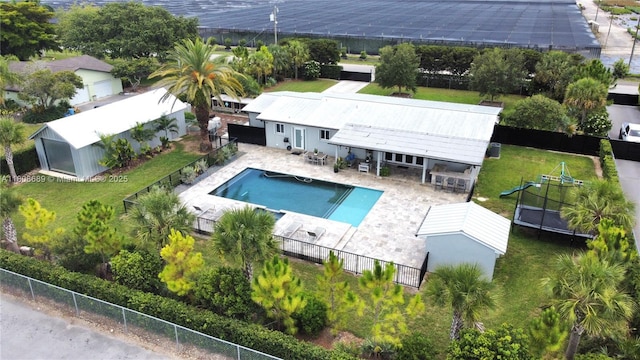 19525 SW 272nd St, Homestead, FL 33031 - view from above of property featuring a pool area