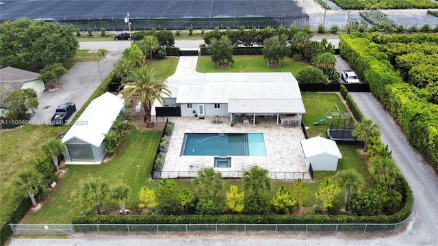 19525 SW 272nd St, Homestead, FL 33031 - view from above of property featuring a pool