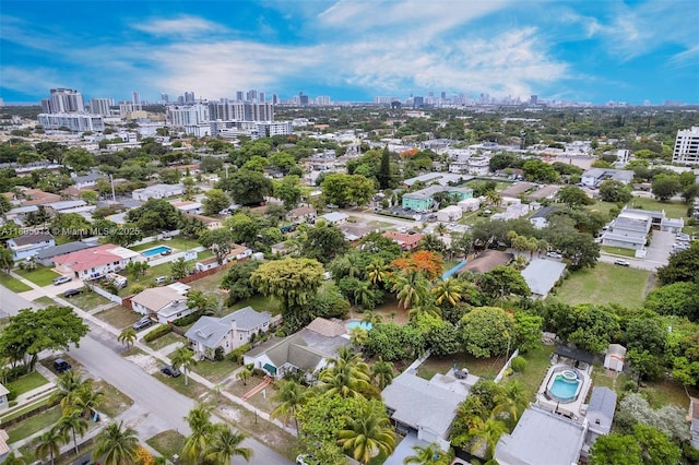 2442 Fillmore St, Hollywood, FL 33020 - aerial view of property's location with city skyline