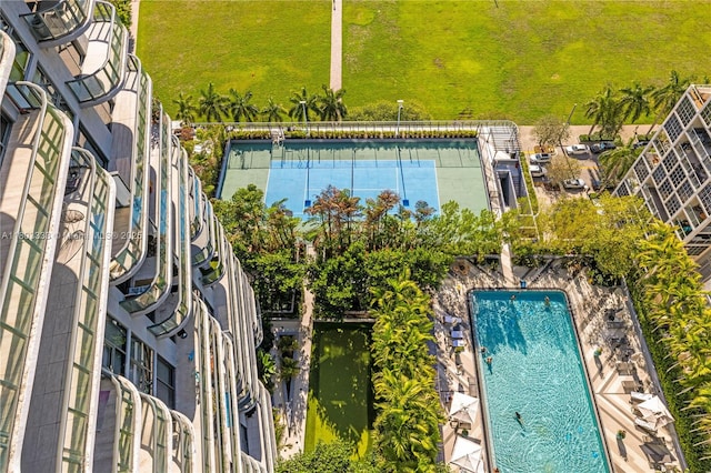 121 NE 34th St Unit 2412, Miami, FL 33137 - drone / aerial view of a pool