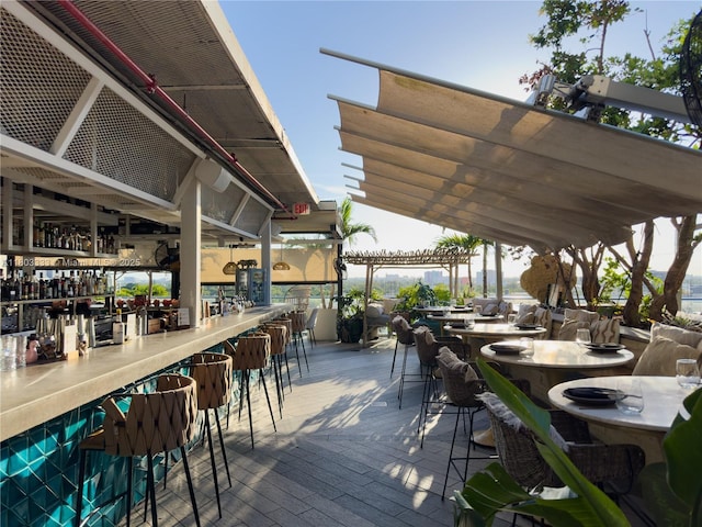 121 NE 34th St Unit 2412, Miami, FL 33137 - deck with a pergola