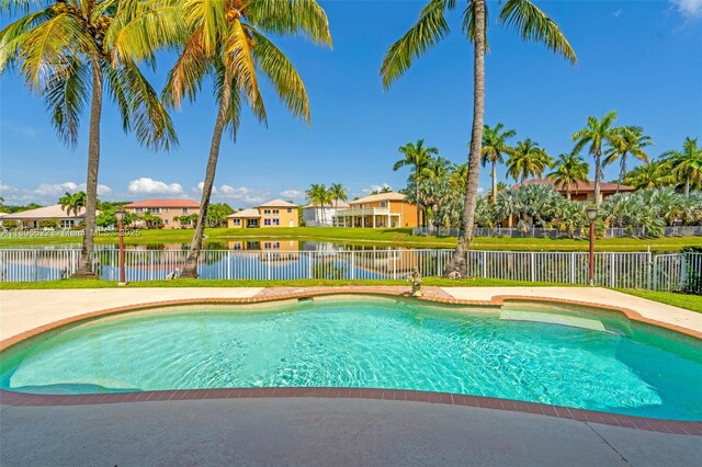 3560 SW 145th Ave, Miramar, FL 33027 - view of swimming pool featuring a residential view and a water view