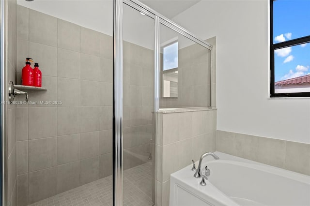 16450 Sea Turtle Pl, Loxahatchee, FL 33470 - full bath featuring a garden tub and a shower stall