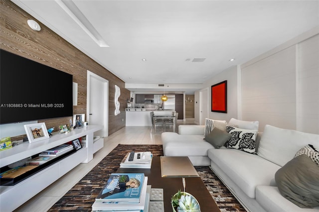 55 SE 6th St Unit 2803, Miami, FL 33131 - living room with wood finished floors and recessed lighting