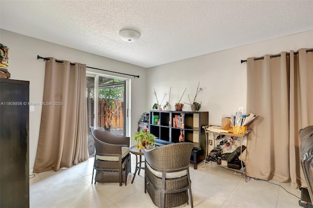 21519 SW 90th Ave, Cutler Bay, FL 33189 - sitting room featuring a textured ceiling and light tile patterned floors