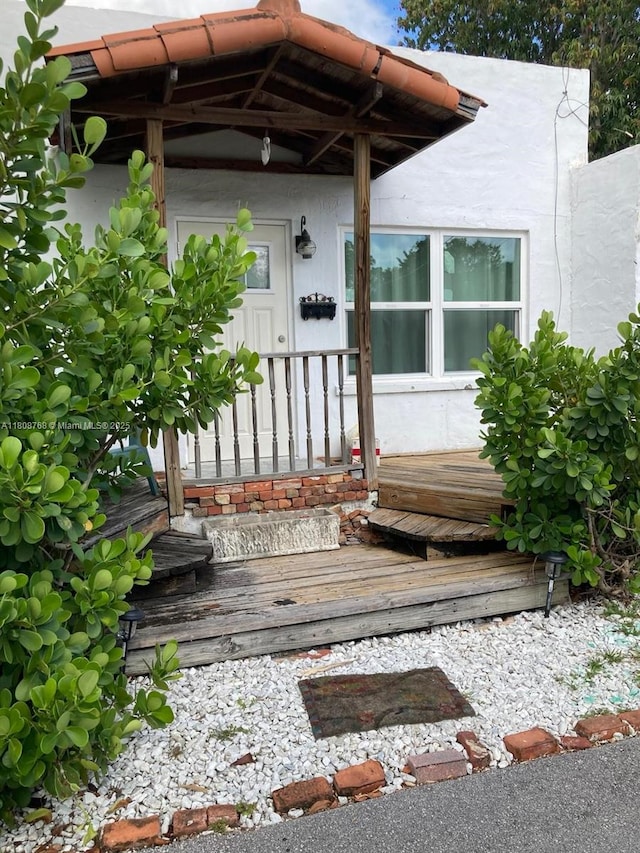444 SW 26th Rd, Miami, FL 33129 - doorway to property with stucco siding