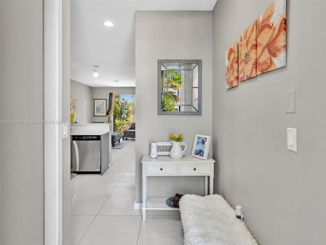 3502 NW 13th St, Lauderhill, FL 33311 - hall with light tile patterned flooring and recessed lighting