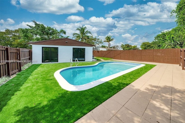 2447 Fletcher St, Hollywood, FL 33020 - view of swimming pool with a patio area