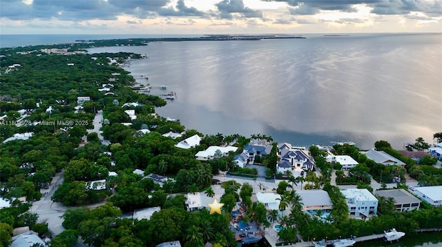 168 Indian Mound Trl, Tavernier, FL 33070 - aerial view at dusk of a water view and a residential view