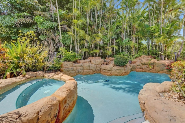 169 Dockside Cir, Weston, FL 33327 - view of swimming pool with an in-ground hot tub