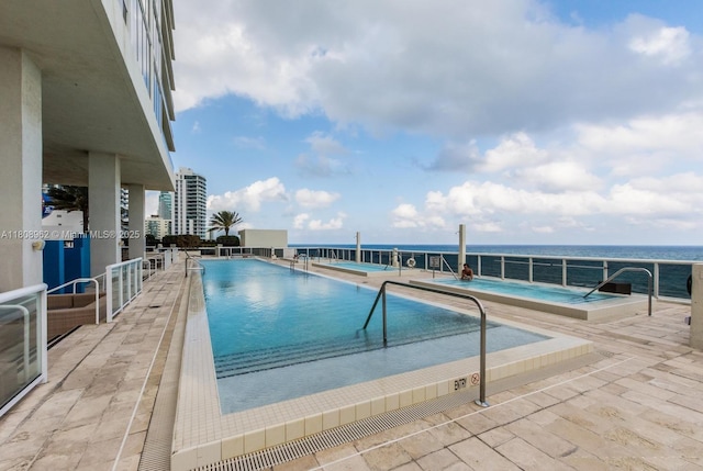 1830 S Ocean Dr Unit 1605, Hallandale Beach, FL 33009 - community pool with a hot tub and a patio