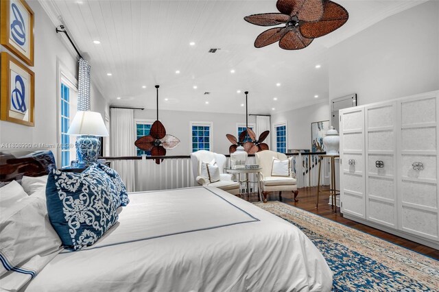 7360 SW 164th St, Palmetto Bay, FL 33157 - bedroom with wood finished floors and recessed lighting