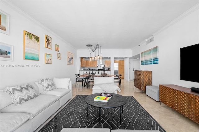 201 Crandon Blvd Unit 1030, Key Biscayne, FL 33149 - living area with ornamental molding