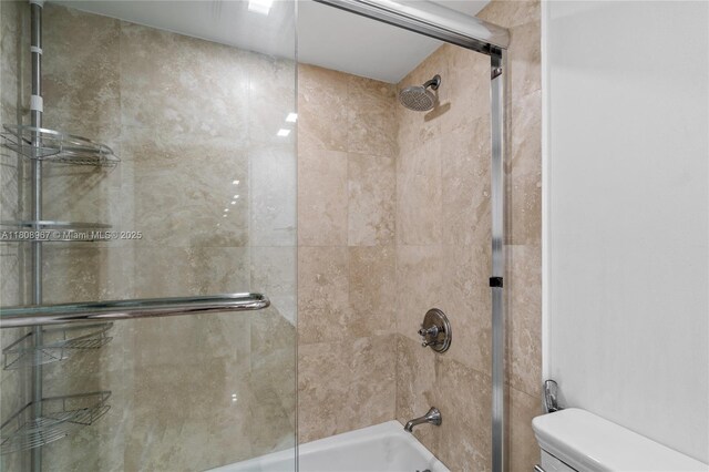 201 Crandon Blvd Unit 1030, Key Biscayne, FL 33149 - bathroom with toilet and enclosed tub / shower combo