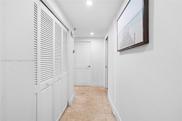 201 Crandon Blvd Unit 1030, Key Biscayne, FL 33149 - hall with recessed lighting and baseboards