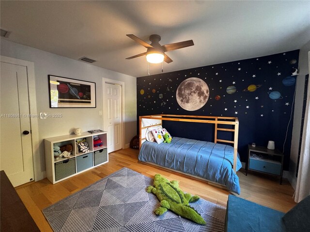 14870 SW 152nd Ct, Miami, FL 33196 - bedroom featuring wood finished floors and ceiling fan