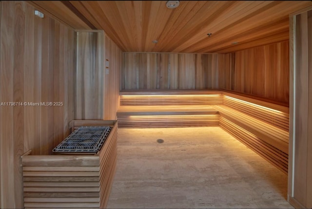 16385 Biscayne Blvd Unit 404, North Miami Beach, FL 33160 - sauna / steam room with wooden walls, wood finished floors, and wood ceiling